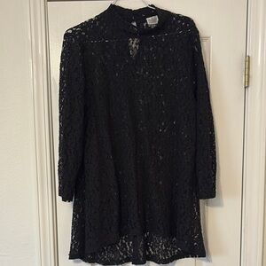 Cupio Black Lace Detail Top